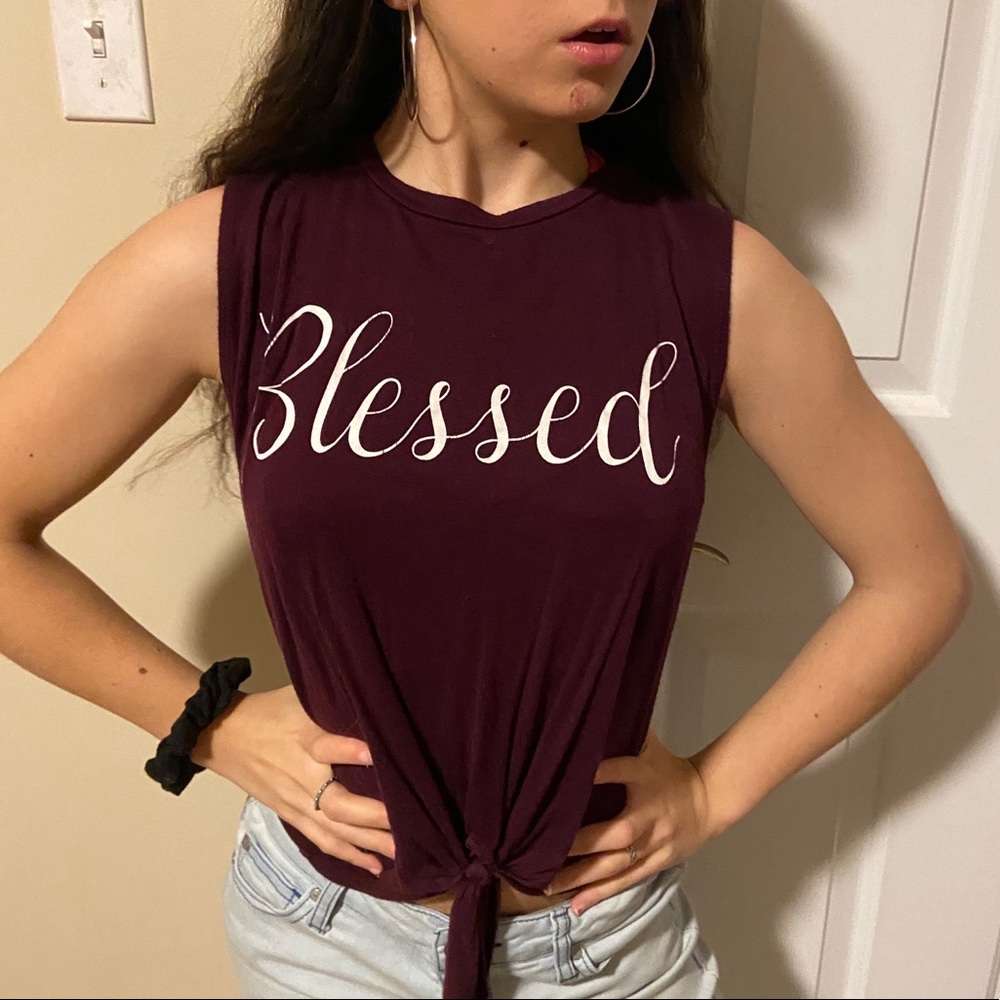 Burgundy tank